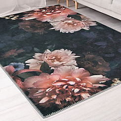Collection Opal Blooms Printed Recycled Rug by The Homemaker Rugs
