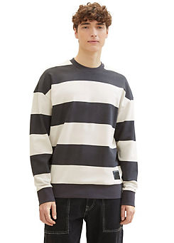 Colour Block Long Sleeve Sweatshirt by Tom Tailor