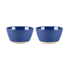 Colour Me Happy Set of 2 Blue Cereal Bowls by Sur La Table
