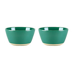Colour Me Happy Set of 2 Green Cereal Bowls by Sur La Table