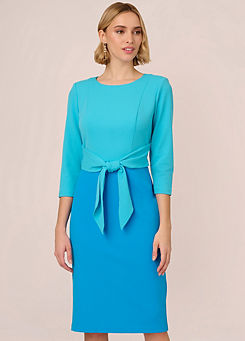 Colourblock Tie Front Dress by Adrianna Papell