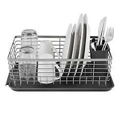 Compact Dish Rack - Grey by Tower