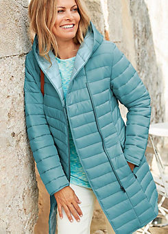 Contrast Padded Hooded Jacket by Cotton Traders