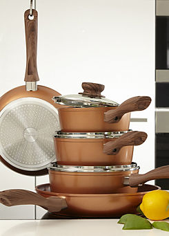 Copper Stone 5 Piece Saucepan and Frying Pan Set by JML