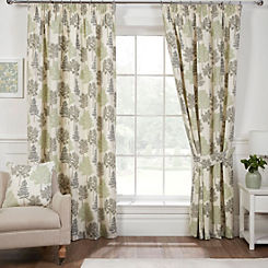Coppice Pair of Pencil Pleat Lined Curtains by Sundour