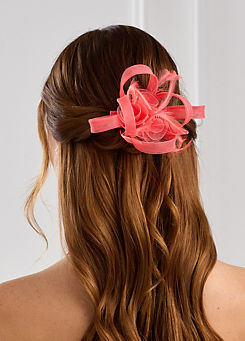 Coral Small Feather Fascinator Clip by Jon Richard