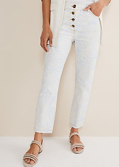 Cordelia Floral Straight Leg Jeans by Phase Eight