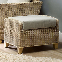 Corsica Footstool in Pebble by Desser