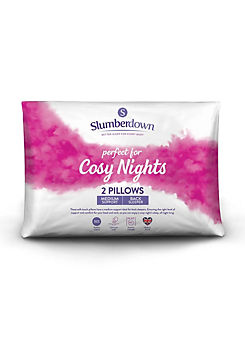 Cosy Nights Pair of Medium Support Pillows by Slumberdown