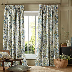 Country Hedgerow Pair of Lined Pencil Pleat Curtains by Voyage Maison