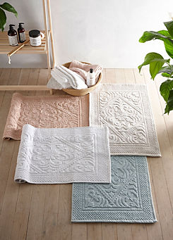 Country House Jacquard 100% Cotton Bath Mat by Allure