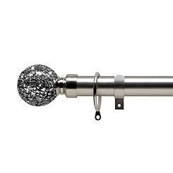 Cracked Ball 25-28mm Extendable Curtain Pole by Alan Symonds