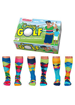 Crazy Golf Pack of 6 Socks by United Oddsocks