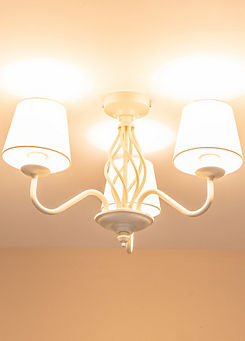 Cream 3 Way Traditional Ceiling Light by ValueLights