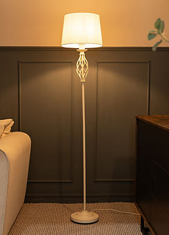 Cream Traditional Floor Lamp by ValueLights