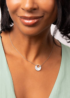 Crescent Mother Of Pearl Necklace by Fiorelli