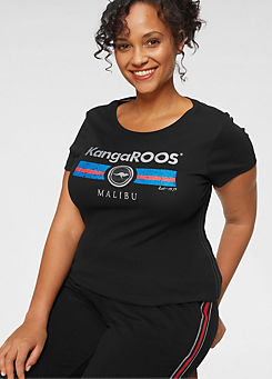 Crew Neck Short Sleeve Printed T-Shirt by KangaROOS