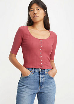 Crew Neck Studded Short Sleeve Top by Levi’s