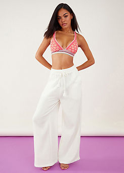 Crinkle Beach Trousers by Accessorize