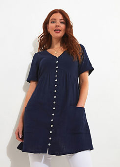 Crinkle Cotton Tunic by Joe Browns