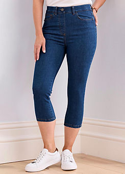 Crop Pull On Stretch Jeggings by Cotton Traders
