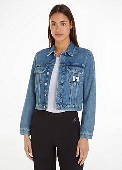 Cropped Denim Jacket by Calvin Klein