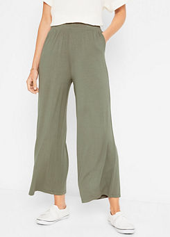 Cropped Jersey Trousers by bpc bonprix collection