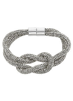 Crystal Mesh Knot Bracelet by Love Rocks