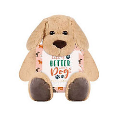 Cuddly Puppy Dog Plush Toy with Heatable Insert in Gift Box by Milton & Drew