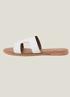 Cut-Out Wide Fit Leather Sandals by Accessorize