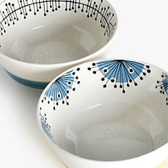 Dandelion Set of 2 Fine China Cereal Bowls by MissPrint