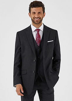 Darwin Charcoal Grey Regular Fit Suit Jacket by Skopes