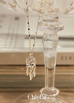Delicate Cube Chain Dream Catcher Necklace by ChloBo