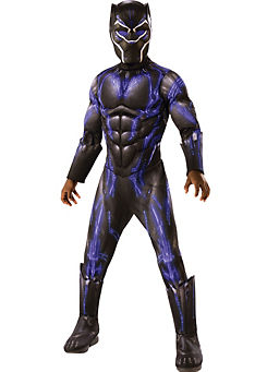 Deluxe Black Panther Battle Suit Kids Fancy Dress Costume by Marvel