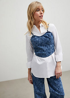 Denim Camisole Top with Removable Straps by bonprix