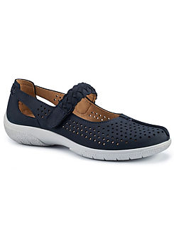 Denim Navy Quake II Wide Women’s Shoes by Hotter