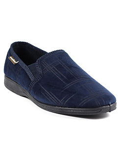 Denver Blue Striped Slippers by Goodyear