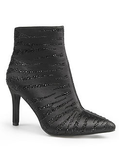 Diamante Heeled Ankle Boots by Freemans