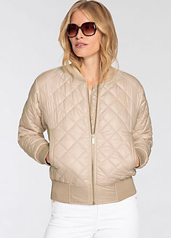 Diamond Quilted Bomber Jacket by DELMAO