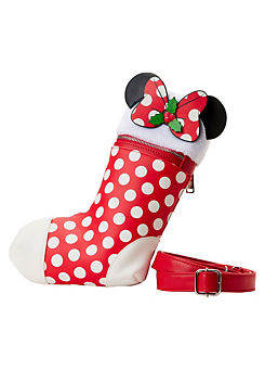 Disney Minnie Cosplay Christmas Stocking Cross Body Bag by Loungefly