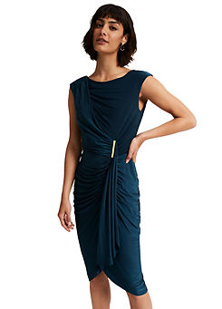 Donna Teal Bodycon Midi Dress by Phase Eight