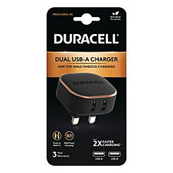 Dual 24W USB-A Charger by Duracell