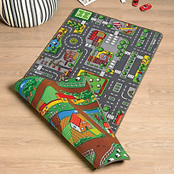 Duo Reversible Road & Farm Playmat by Likewise Rugs & Matting