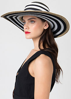 Dynasty Black & Natural Hat by Pia Rossini