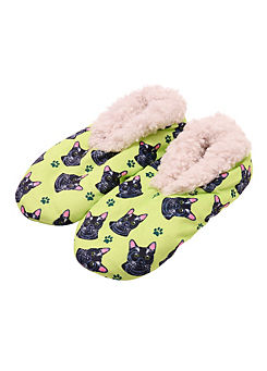 E&S Pets Black Cat Slippers by Best of Breed