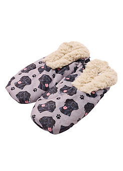 E&S Pets Black Labrador Slippers by Best of Breed