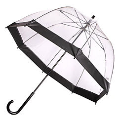 ECO-BRELLA® PEVA Black Clear Dome Border Umbrella by Totes