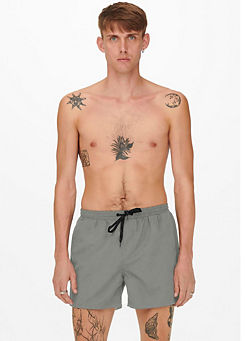 Elasticated Waistband Swim Shorts by Only & Sons