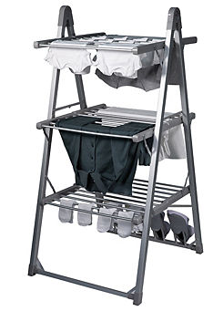 Electric Clothes Rack Dryer with Shoe Rails AECRD2002 - Silver by Abode