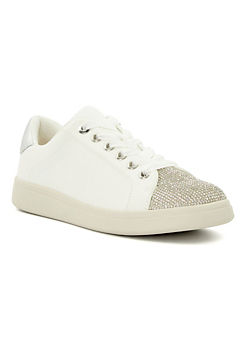 Elegant Embellished Toe Lace Up Trainer by Head Over Heels By Dune